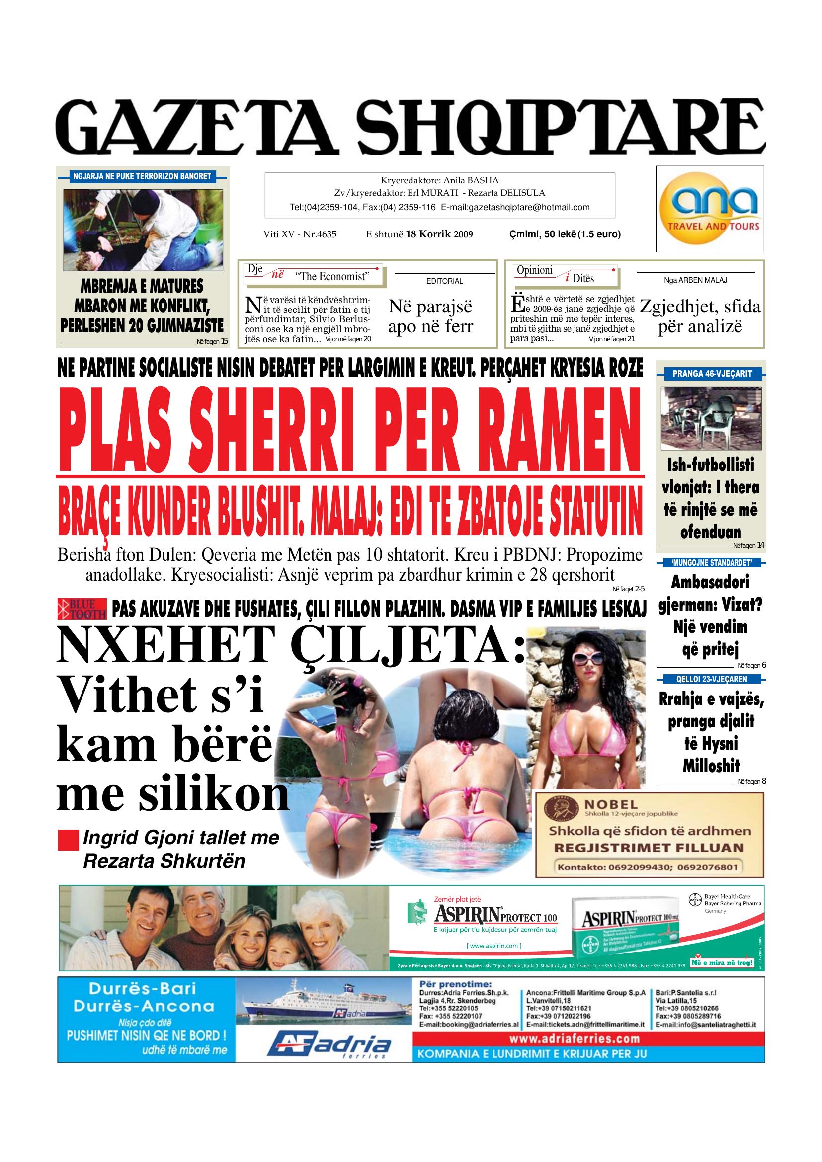 Gazeta Shqiptare 2009-07-18